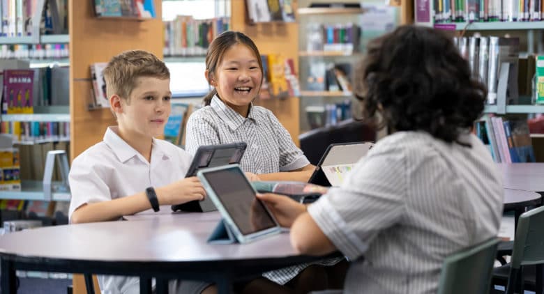 Beaconhills students in library