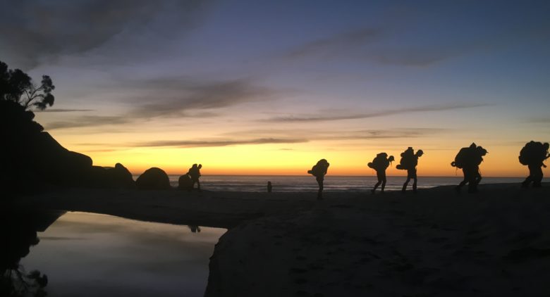View of sunset at camp