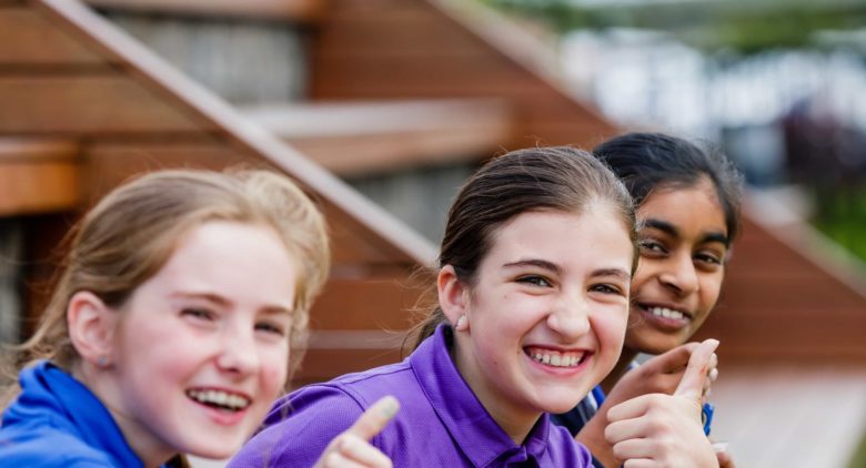 Beaconhills students smiling on sports day