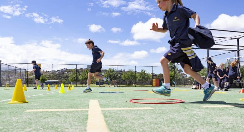 Three students in racing game